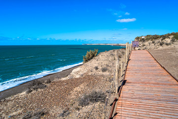 Ocean cost landscape of Peninsula Valdes, Patagonia, Argentina