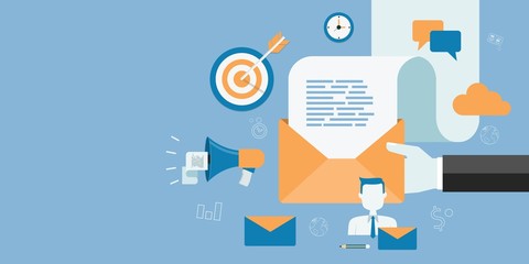 business banner for email marketing content concept
