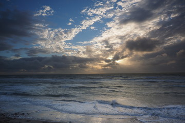 Obraz premium Abendsonne am norwegischen Strand