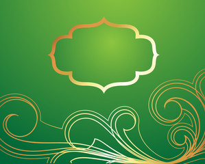 Obraz premium Flourish Golden Banner