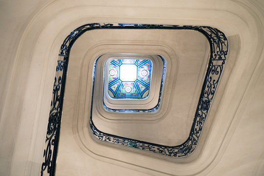 Fancy and classic starircases in a hotel