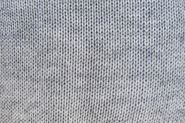 Fototapeta na wymiar texture of gray knitted woolen fabric