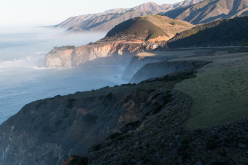 Fog on the rocks of Pacific Valley