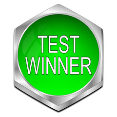 Test Winner button - 3D illustration