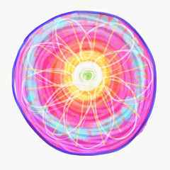 mandala painted with watercolor.
