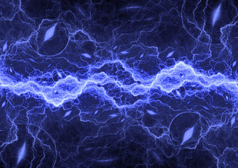 Blue lightning, plasma background