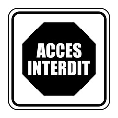 Logo accès interdit.