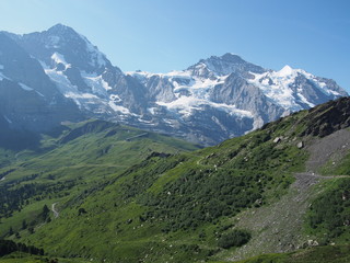 Fototapeta na wymiar mountain landscape at Jungfraujoch, Switzerland