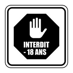 Obraz premium Logo interdit aux mineurs.