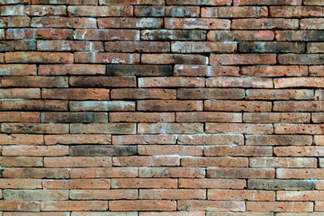 Grunge brown brick wall texture. Material construction.