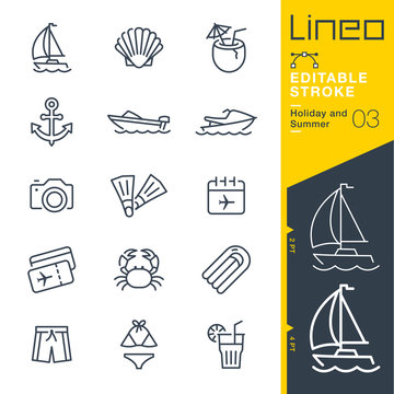 Lineo Editable Stroke - Holiday and Summer line icons
Vector Icons - Adjust stroke weight - Expand to any size - Change to any colour
