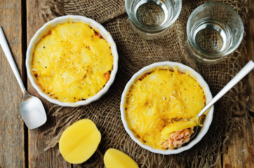 Salmon potato casserole