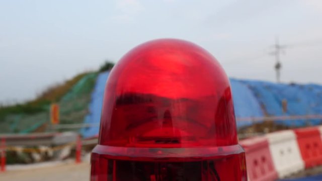 Construction of red signal light in south korea