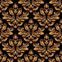 Vintage gold damask pattern