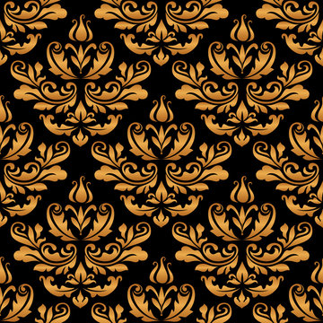Vintage Gold Damask Pattern