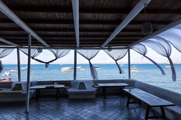 Vue d'une d'une terrasse du Parc Thermal Castiglione, Ischia, golfe de Naples, région de Campanie, Italie
