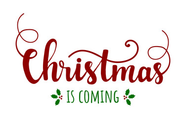 Christmas calligraphy lettering. Design card template