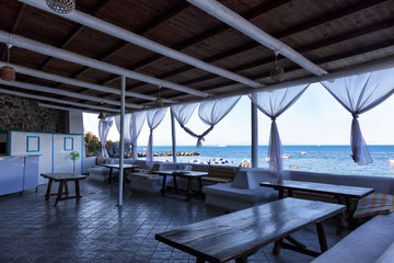 Vue d'une d'une terrasse du Parc Thermal Castiglione, Ischia, golfe de Naples, région de Campanie, Italie
