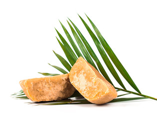 home made organic brown sugar made from coconut tree