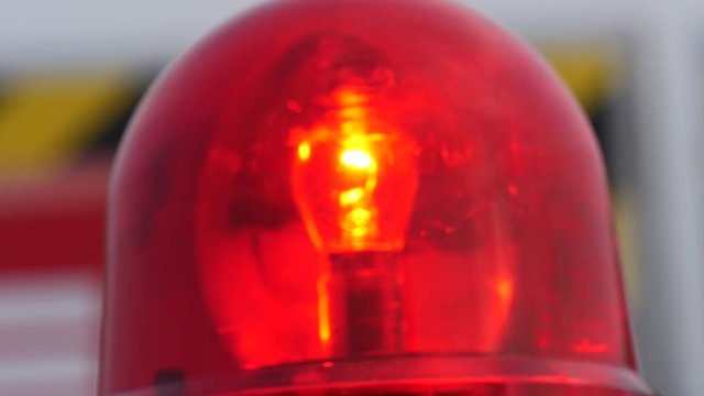 Close up of red flash light.