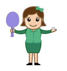 Girl Holding Table Tennis Racket