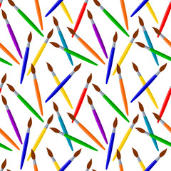 Seamless pattern forming with bright brushes for painting