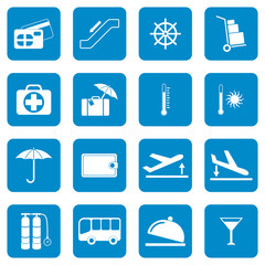 Set of icons for travel services