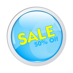 Sale Button Vector - 50% off