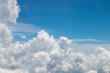 Cloud on the blue sky background.