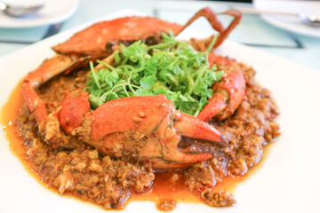 chilli crab or Singapore food