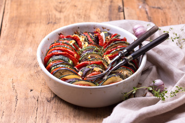 Ratatouille. Classic French stew of summer vegetables.