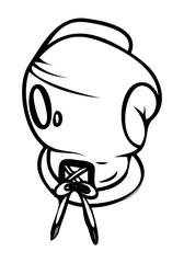 Retro Boxing Glove Vector Drawing