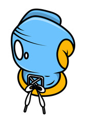 Retro Boxing Glove - Clip-art vector illustration