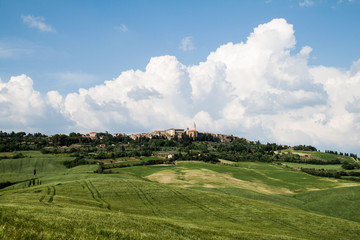 Fototapeta na wymiar The scenic view of the Tuscany Hills