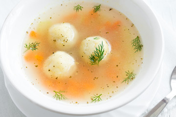 Matzoh ball soup