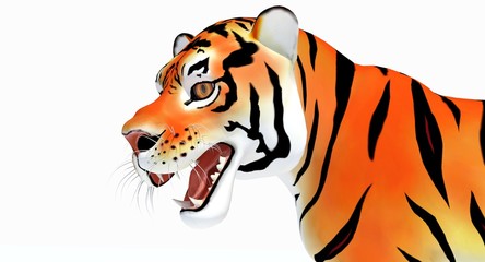 Fototapeta na wymiar Cartoon Tiger (3D)