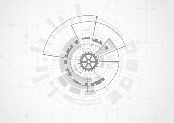 Abstract futuristic digital technology concept, High computer, Vector background