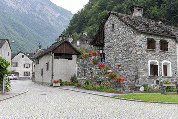 The village of Bignasco on Magga valley