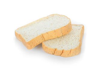 Bread sheets were placed on a white background.