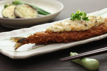 秋刀魚のフライとタルタルソース