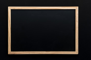 Abstract chalk blackboard with wood border frame ready used as background for add text or graphic