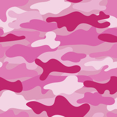 seamless pattern pink camouflage pattern © ARTvektor