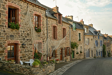 Fishing houses in Saint-Suliac in France