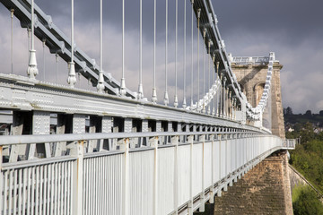 Fototapeta premium Menai Suspension Bridge; Anglesey; Wales