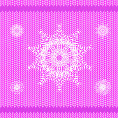 Winter Knitted Pink Pattern