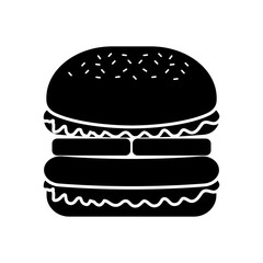 burger fast food tasty delicious snack lunch vector illustration