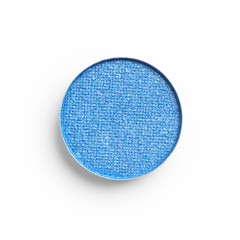 Blue eye shadow isolated on white background