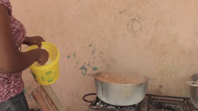 Cooking in Haiti