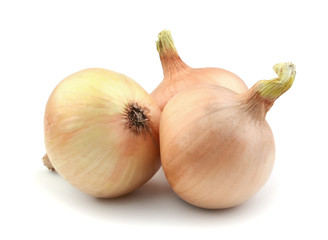 Onions isolated on a white