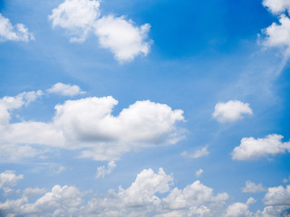 Naklejka na ściany i meble white cloud and blue sky